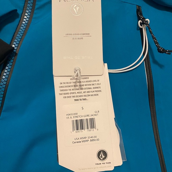 Volcom VS 3L Stretch Gore Jacket Glacier Blue       *SOLD OUT ONLINE - Picture 11 of 15